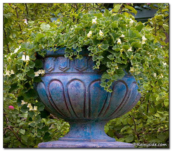Painted Concrete Urn