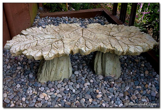 Concrete Leaf Bench