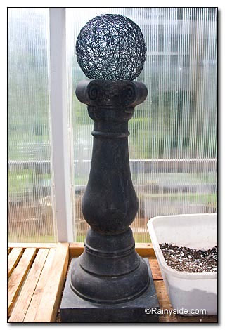 wire globe and pedestal