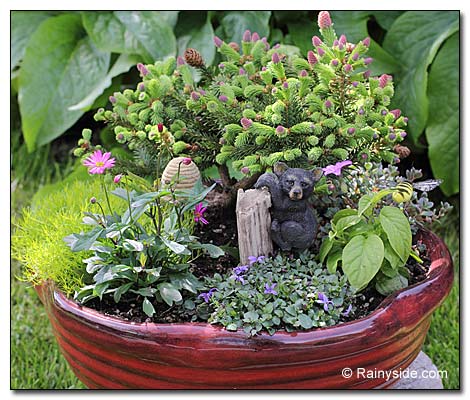 Red Ceramic Planter